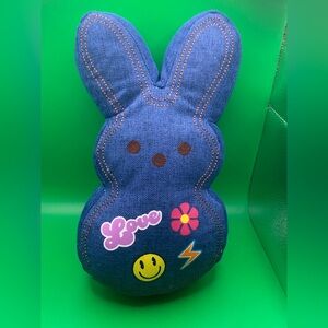 Dark Blue Denim Peeps Plush Bunny